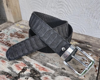 python snakeskin belt luxus handmade dress belt unisex