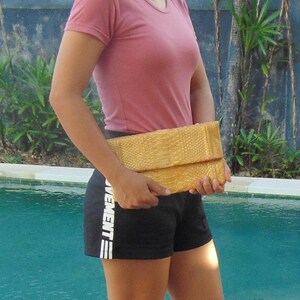 Cartera de piel de serpiente pitón auténtica – Monedero de viaje exótico hecho a mano – Bolso de mano de cuero auténtico