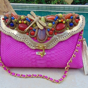 Echte Python Schlangenhaut Handtasche Handtasche echte Schlangenhaut Tasche Schultertasche Frau Geldbeutel Tasche Tote