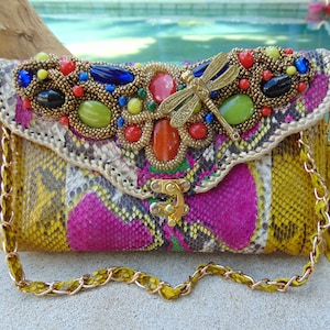 Echte Python Schlangenhaut Handtasche Handtasche echte Schlangenhaut Tasche Schultertasche Frau Geldbeutel Tasche Tote