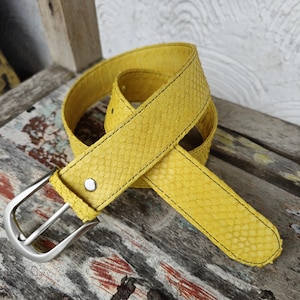 Echte Python Schlangenleder Gürtel Luxus handgefertigte Gürtel unisex