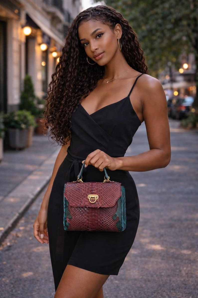 Python Snakeskin Handbag: Crossbody Purse image 1