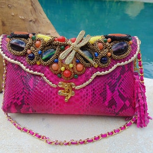 Echte Python Schlangenhaut Handtasche Handtasche echte Schlangenhaut Tasche Schultertasche Frau Geldbeutel Tasche Tote