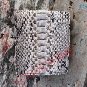 Cartera de piel de serpiente pitón auténtica para hombre: plegable, edición limitada exclusiva.