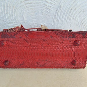 Python Schlangenleder Handtasche: Crossbody Schultertasche Bild 6