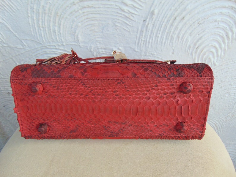 Python Schlangenleder Handtasche: Crossbody Schultertasche Bild 6