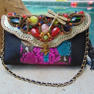Echte Python Schlangenhaut Handtasche Handtasche echte Schlangenhaut Tasche Schultertasche Frau Geldbeutel Tasche Tote