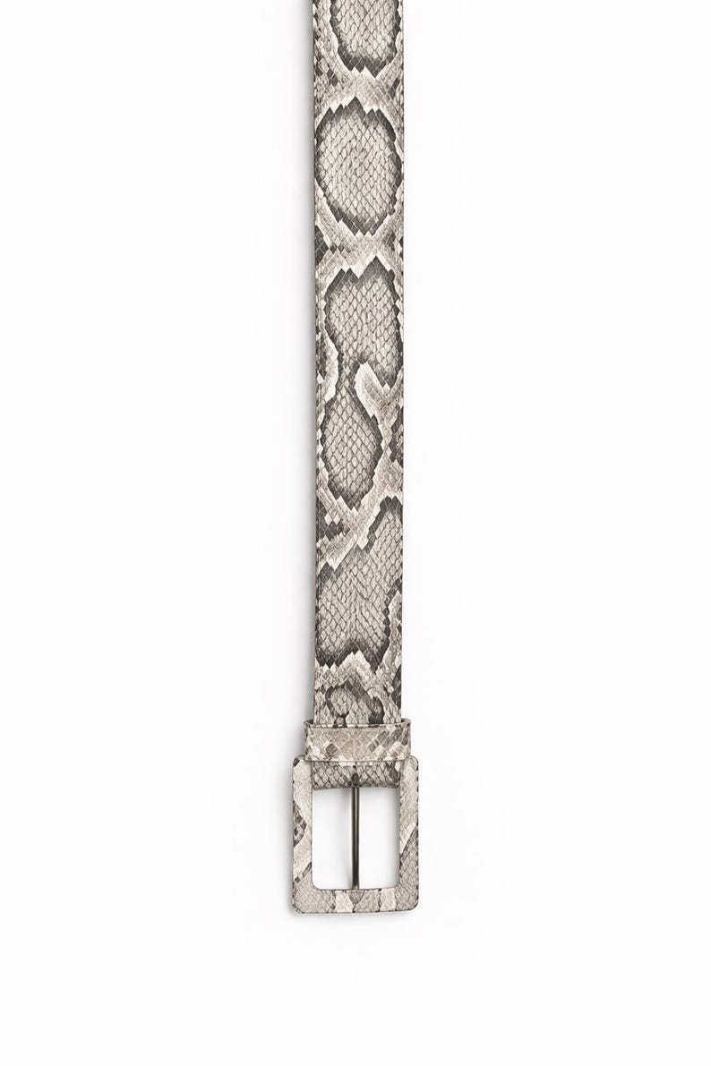 Burmese python snakeskin belt luxus handmade dress belt unisex image 3