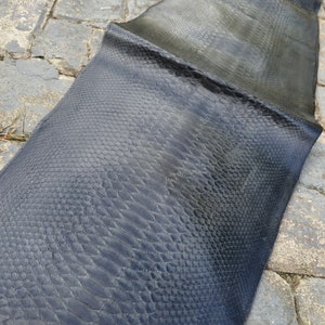 Piel de serpiente pitón genuina de 51 pulgadas: cuero auténtico para bolsos, chaquetas y más