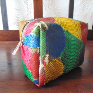 Echte Python Tasche Valentinstag Geschenk, Kulturtasche Frau, Kulturbeutel Geburtstagsgeschenk für Mama, Muttertagsgeschenk