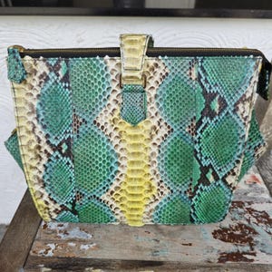 Handgefertigte echte Python Schlangenleder Einkaufstasche Handtasche echte Schlangenhaut Tasche echt Leder Schlangenleder Geldbörse Kreuz Schulter Schlangenleder Geldbörse