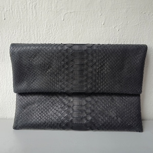 Indotradeart Handgefertigte Echte Python Schlangenleder Clutch - Reisehandtasche
