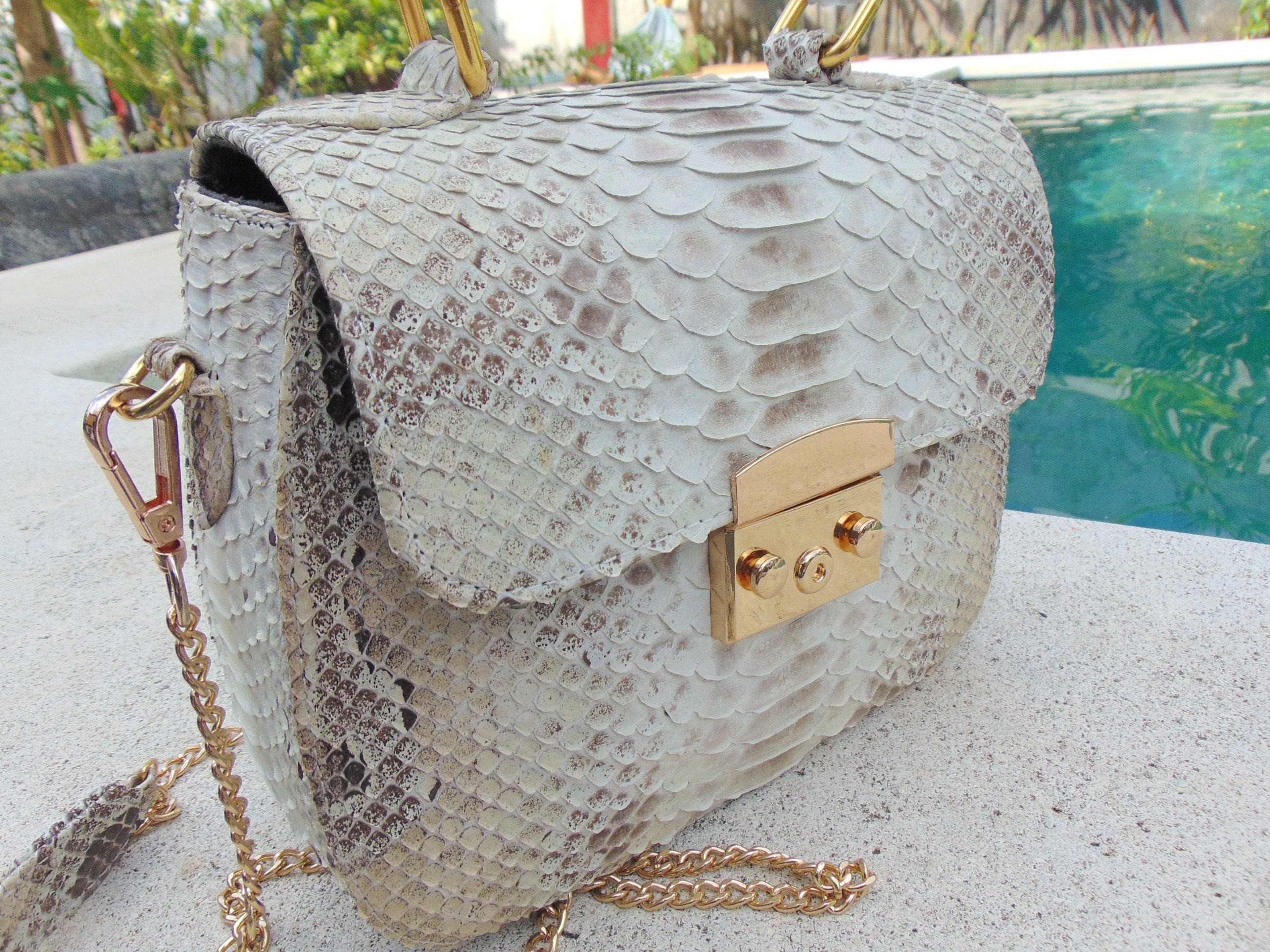 python skin purse