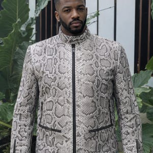 Burmese Snake Skin Handmade Men’s Jacket – Custom Made, First Class