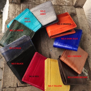 Echte Seeschlangenleder-Herrenbrieftasche - Leder Bi-Fold, Exklusive Limitierte Auflage