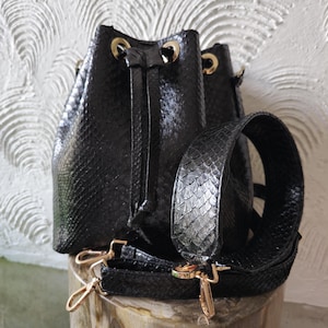 Handgefertigte echte Python Schlangenleder Einkaufstasche Handtasche echte Schlangenhaut Tasche echt Leder Schlangenleder Geldbörse Kreuz Schulter Schlangenleder Geldbörse