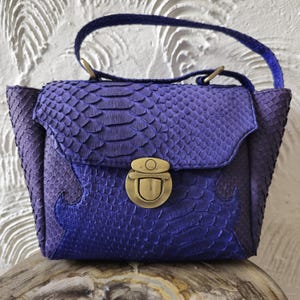 Handgefertigte echte Python Schlangenleder Einkaufstasche Handtasche echte Schlangenhaut Tasche echt Leder Schlangenleder Geldbörse Kreuz Schulter Schlangenleder Geldbörse