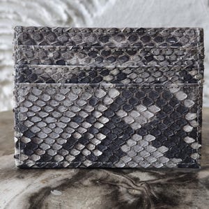 Echte Python echte Schlangenhaut Kartenhalter handgemachte echte authentische Leder viele Fächer