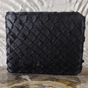 Echte KING Python Schlangenleder Brieftasche für Herren - schlanke minimalistische Business-Geldbörse