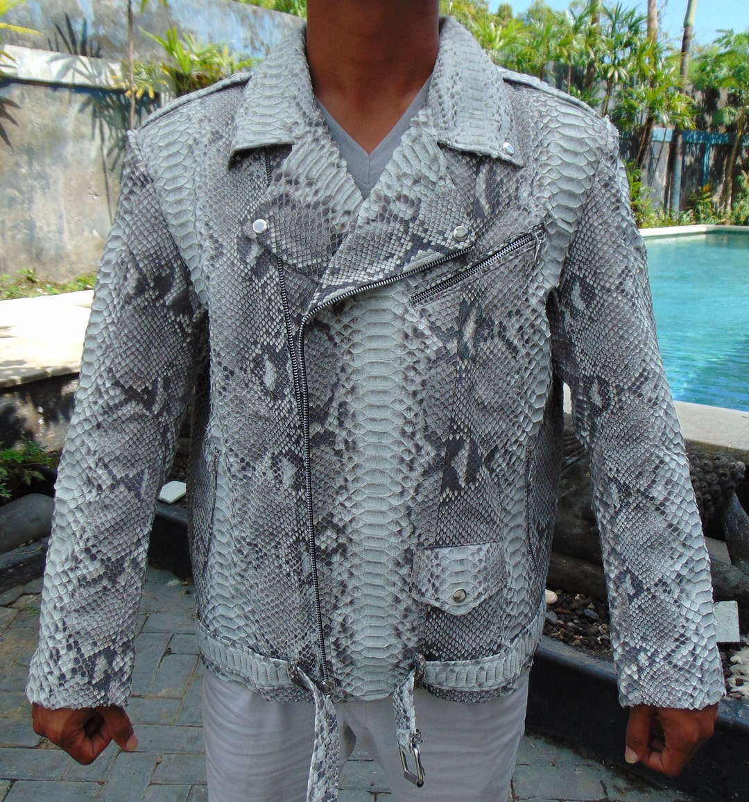 ジャケット・アウター Roen spray coating snake skin jacket ジャケット・アウター Roen spray coating snake skin jacket