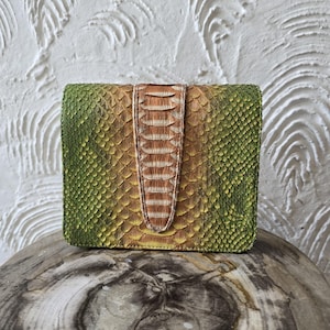 Echte Python Schlangenleder Tasche Handtasche echte Schlangenhaut Echtleder Schlangenleder Geldbörse Cross Schulter Schlangenleder Geldbörse