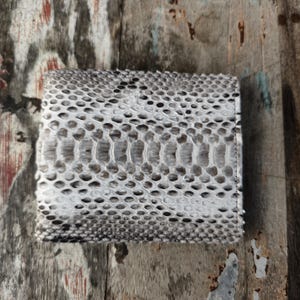 Cartera plegable exclusiva de piel de serpiente pitón auténtica para hombre (edición limitada)
