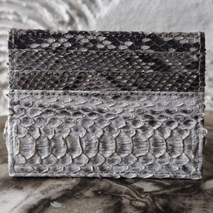 Echte Python echte Schlangenhaut Kartenhalter handgemachte echte authentische Leder viele Fächer