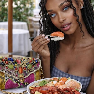 Sac à main en peau de serpent en python