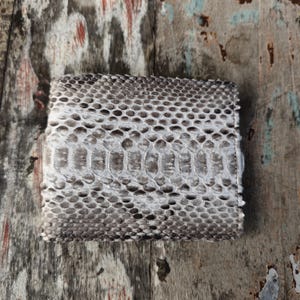 Cartera plegable exclusiva de piel de serpiente pitón auténtica para hombre (edición limitada)