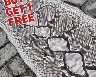 Python Snake Skin Hide: Reticulated Leather for Bags, Jackets