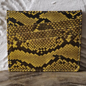 Echte Python echte Schlangenhaut Kartenhalter handgemachte echte authentische Leder viele Fächer