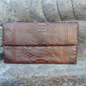 Indotradeart Handgefertigte authentische Pythonledertasche der Schlangenlederhandtasche Reisehandtasche