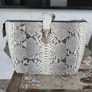 Handgefertigte echte Python Schlangenleder Einkaufstasche Handtasche echte Schlangenhaut Tasche echt Leder Schlangenleder Geldbörse Kreuz Schulter Schlangenleder Geldbörse