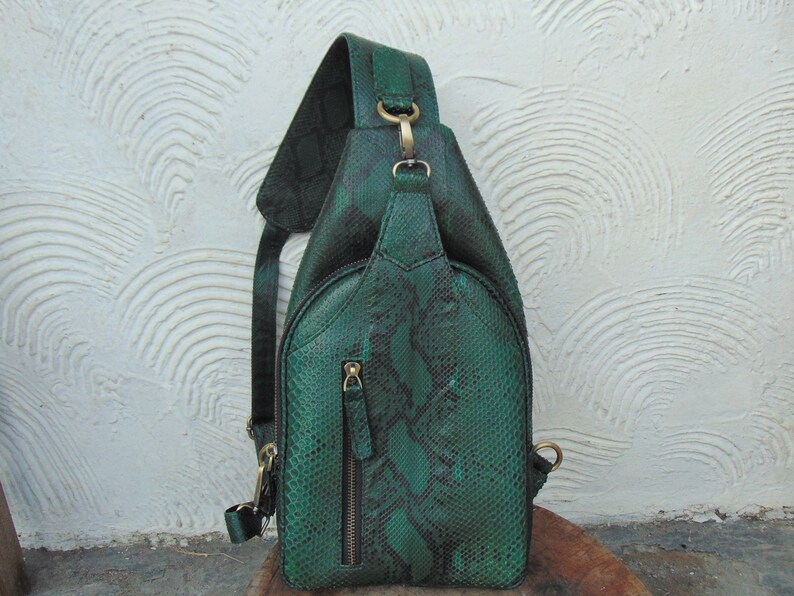 Genuine Python Real Snake Skin Belt Bag 