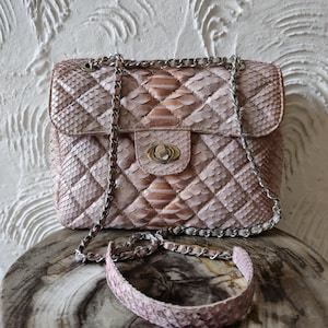 Handgefertigte echte Python Schlangenleder Einkaufstasche Handtasche echte Schlangenhaut Tasche echt Leder Schlangenleder Geldbörse Kreuz Schulter Schlangenleder Geldbörse