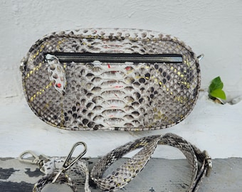 Slangenleren Hobo Tas: Echte Python leren handtas