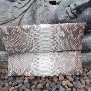 Indotradeart Handgefertigte authentische Pythonledertasche der Schlangenlederhandtasche Reisehandtasche