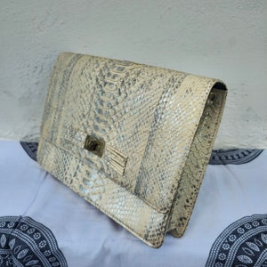 Handgemachte echte Python Schlangenhaut Leder Katzentasche - Einzigartige Luxushandtasche & Geldbörse