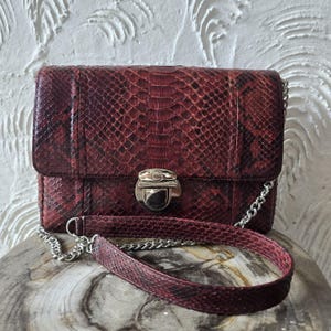 Handgefertigte echte Python Schlangenleder Einkaufstasche Handtasche echte Schlangenhaut Tasche echt Leder Schlangenleder Geldbörse Kreuz Schulter Schlangenleder Geldbörse