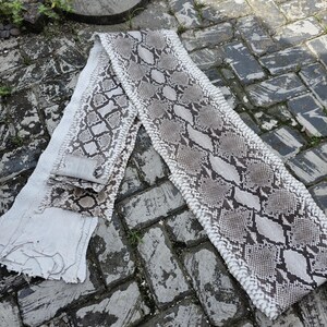 10 st. Pytonormskinn: Retikulerat läder för väskor, jackor