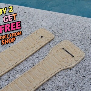 Gitarrengurt Python Schlangenleder - Echtleder, Länge verstellbar, Handgenäht