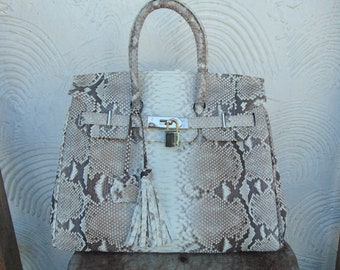 real python skin handbags