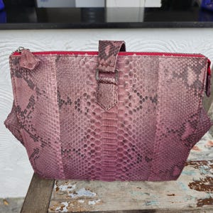 Handgefertigte echte Python Schlangenleder Einkaufstasche Handtasche echte Schlangenhaut Tasche echt Leder Schlangenleder Geldbörse Kreuz Schulter Schlangenleder Geldbörse