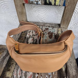Echte Rindsleder Gürteltasche - Stylische Schulterriemen für Herren
