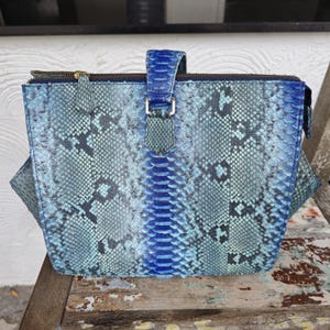 Handgefertigte echte Python Schlangenleder Einkaufstasche Handtasche echte Schlangenhaut Tasche echt Leder Schlangenleder Geldbörse Kreuz Schulter Schlangenleder Geldbörse
