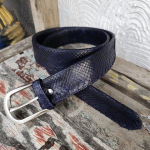 Echte Python Schlangenleder Gürtel Luxus handgefertigte Gürtel unisex