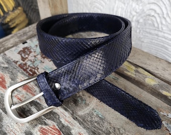 python snakeskin belt luxus handmade dress belt unisex