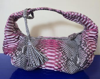 Hobo tas van pythonleer | Elegante, nonchalante damestas