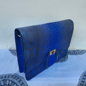 Handgemachte echte Python Schlangenhaut Leder Katzentasche - Einzigartige Luxushandtasche & Geldbörse