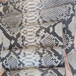 Genuine Python Snakeskin Hide: 137 inch Real Leather  no.5